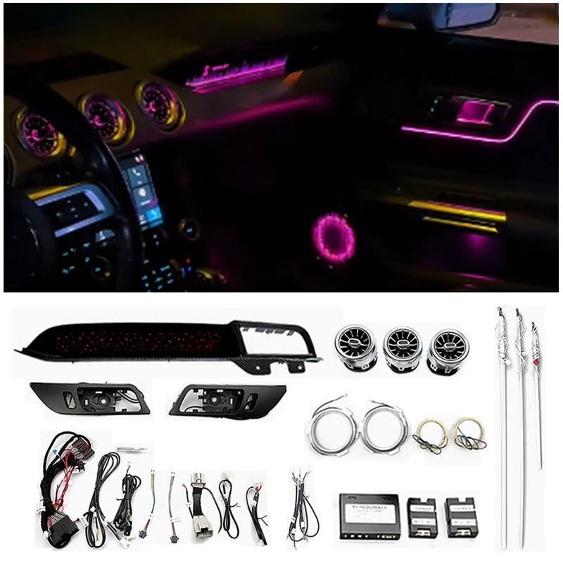 

Premium Car Interior Ambient Lights for Mustang Ambient Light Dream Color Chasing Car Atmosphere Lamp