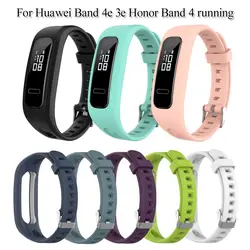 High Quality Silicone Wrist Strap Replacement Watch Band for Huawei Band 4e 3e Honor Band 4 Running Wearable Smart Accessories