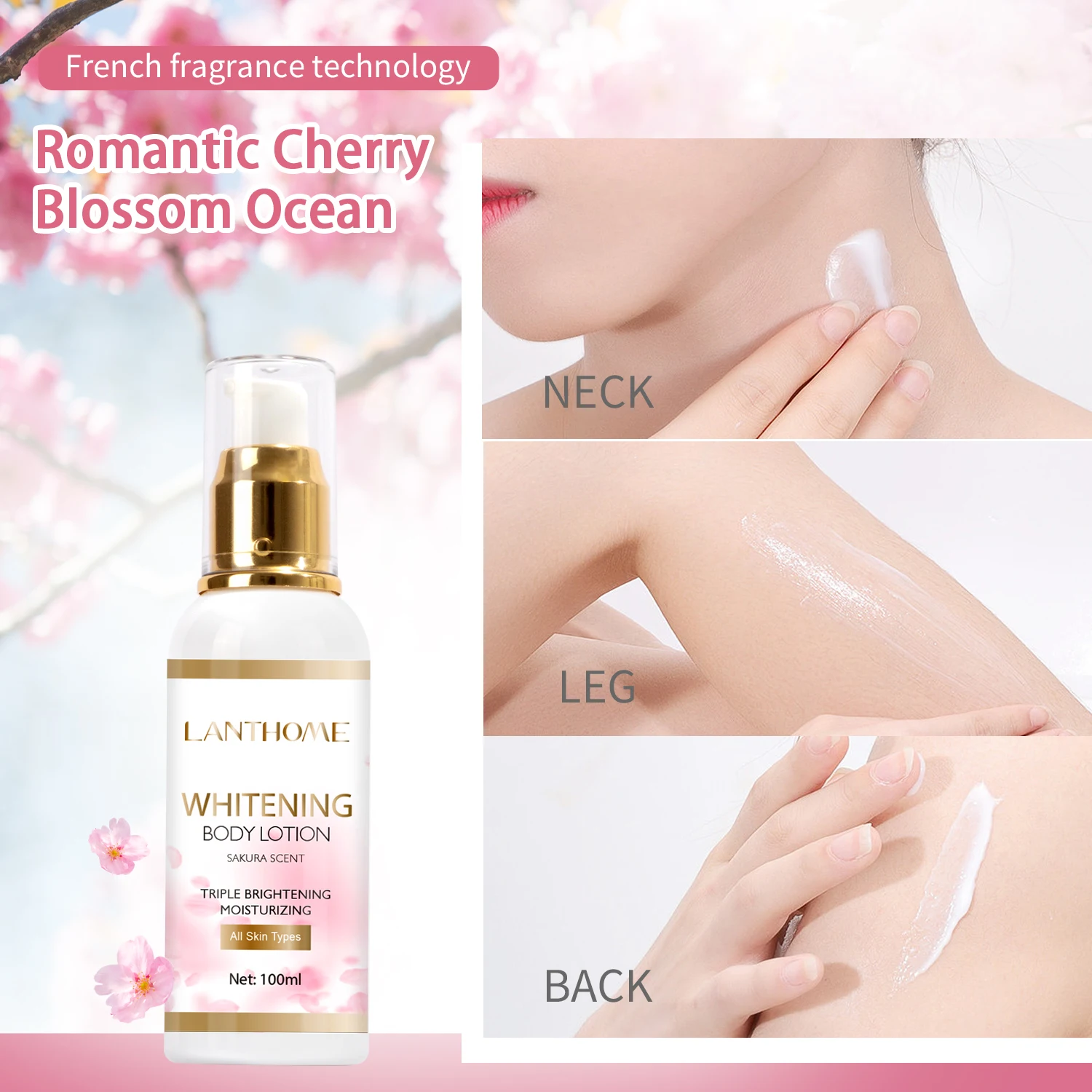 Whitening Body Lotion Skin Lightening Moisturizing Vitamin B3 Bleaching Lotion Cream for Dark Skin Hydrating Smoothing Skin Care