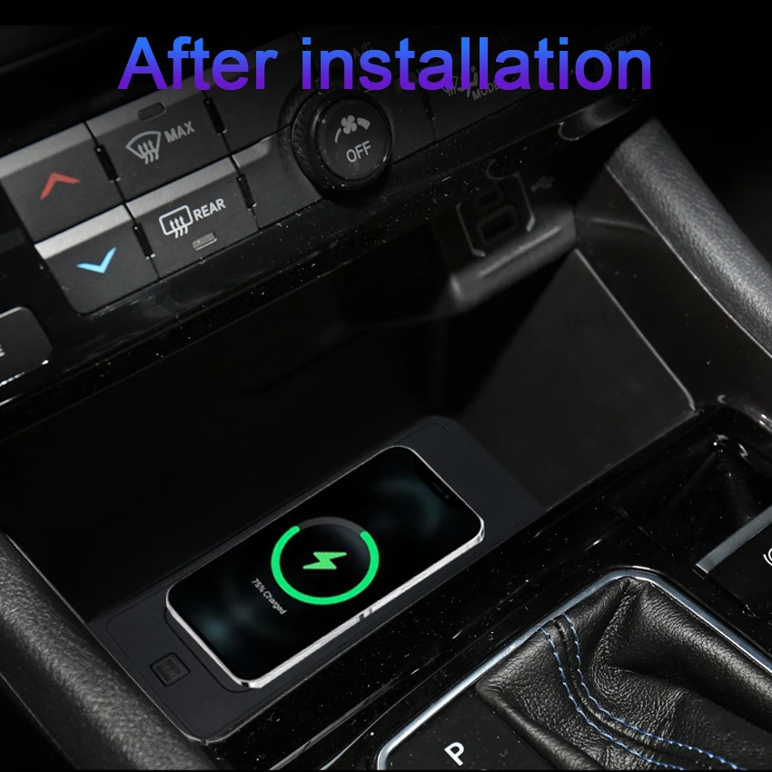 ملحقات السيارة الخاصة على متن لوحة شحن الهاتف اللاسلكي QI لسيارة جيب كومباس 2021 2022 2023 شاحن لاسلكي للسيارات