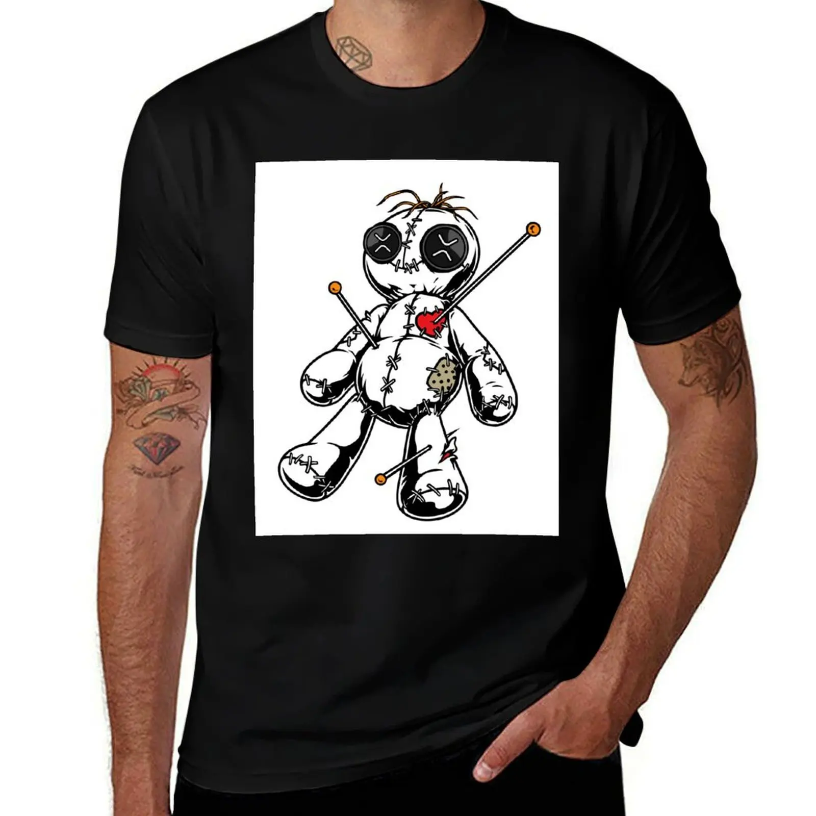 

Crypto Doll XRP Art T-Shirt rapper graphic tees anime anime t shirts Clothing mens plain t shirts