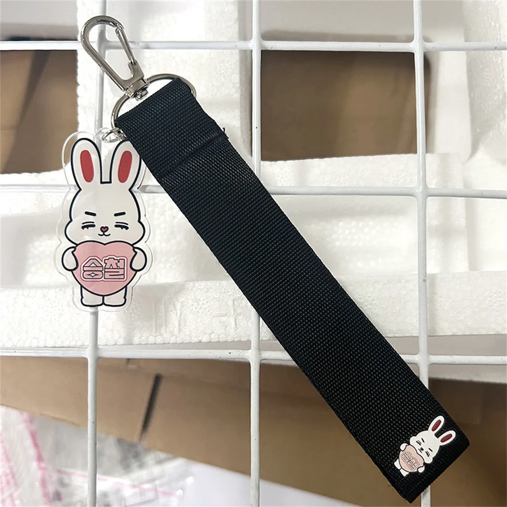 Kpop Idols Jeonghan Mingyu Mobile Phone Strap Pendant Keychain 18CM Nylon Rope Printing Keyring Wonwoo Hoshi Joshua Fans Gift