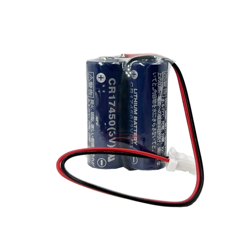 

New 2CR17450 3V 5200mah CR17450SE Lithium Battery PLC Industrial Control Li-ion Battery With Connector CR17450-2