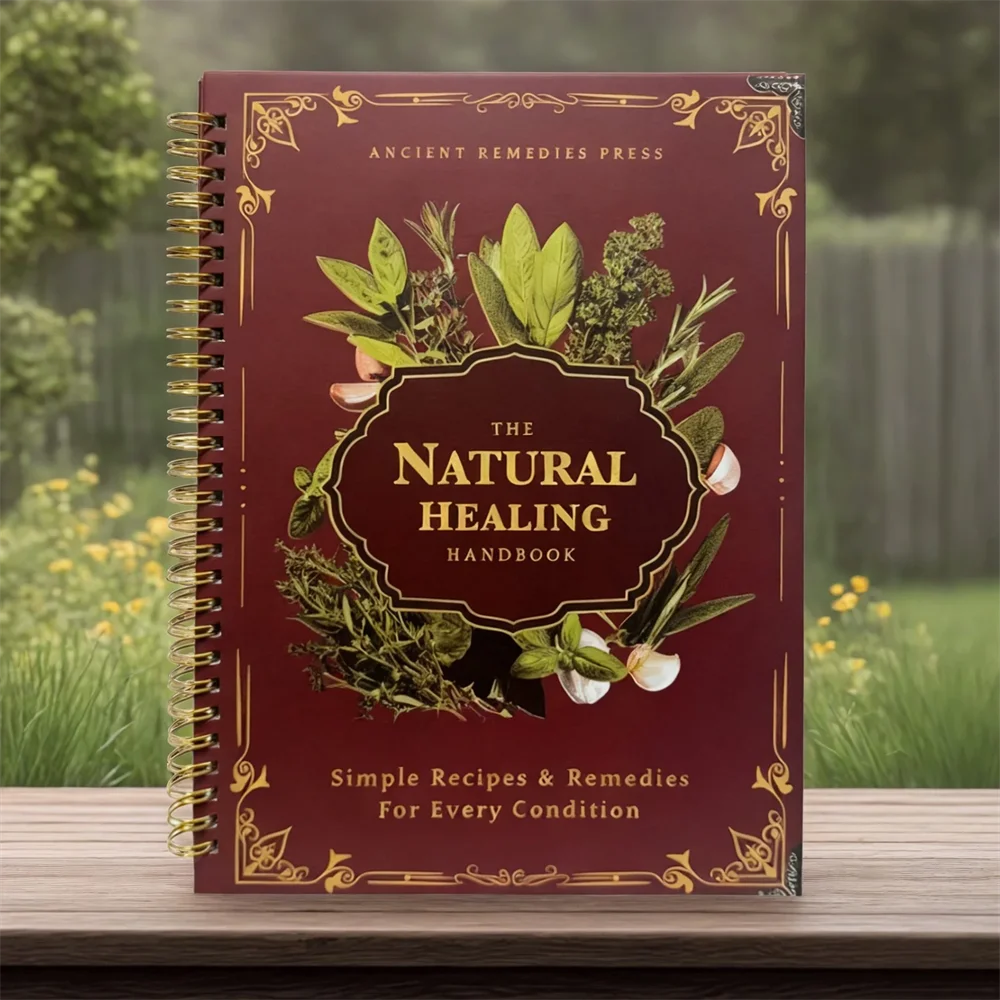 

Herbal Remedies Guide Spiral Bound Natural Healing Handbook with Recipes for Heart Blood Sugar Focus