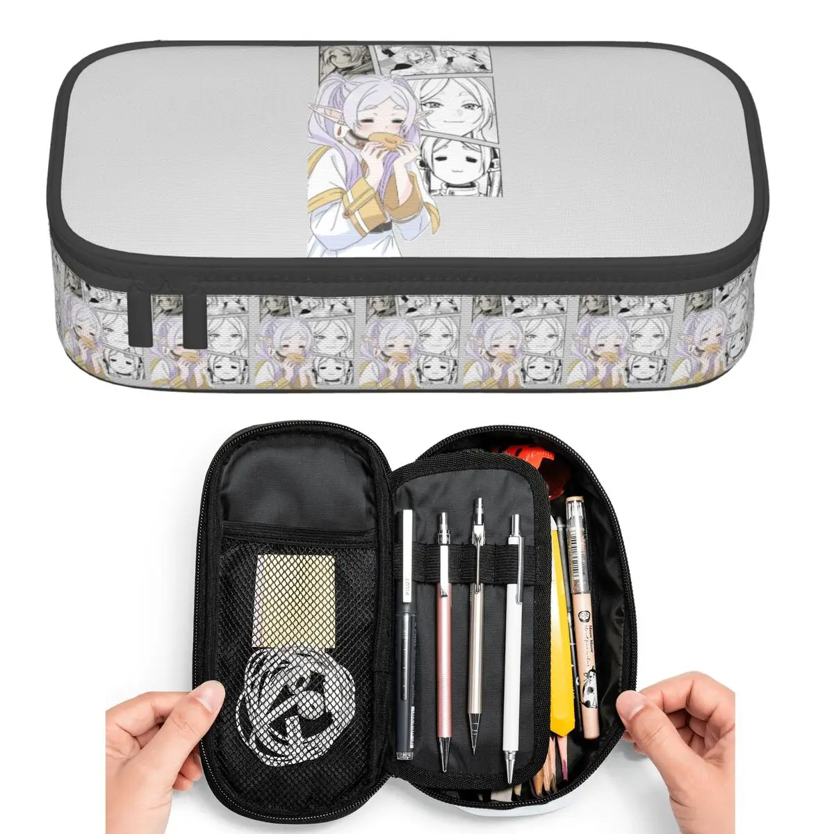 

Frieren Beyond Journey's End Anime Pencil Cases for Student Pen Box Pencil Bag Large Storage Pencil Pouch Pen Holder