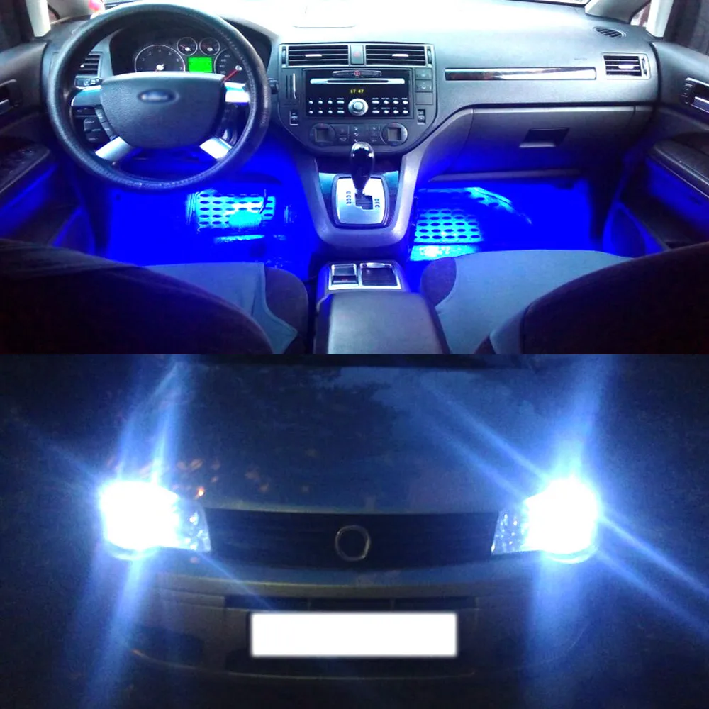 Multicolor Car Day Lamps Double Row 60Leds Driving Daytime Running Lights Fog Tail Bulb COB Autos Signal Headlight Modification