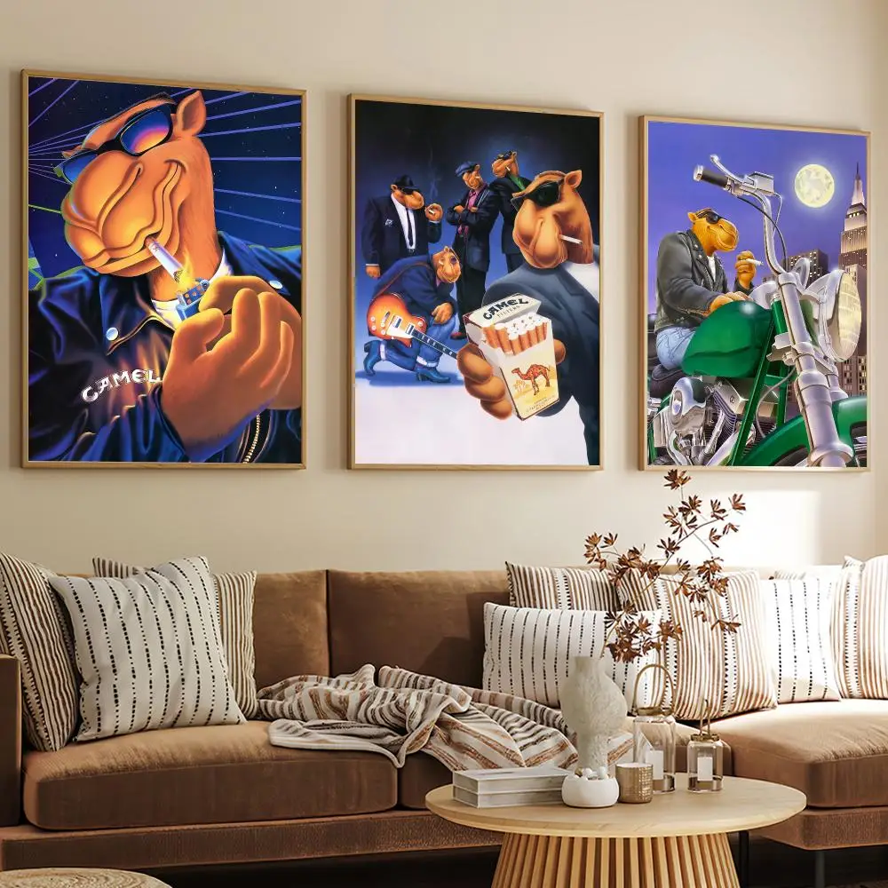 Fashion C-Cigarettes Joe C-Camel Poster Decorative Wall Art Mural Stickers Home Decor Gift for Living Room & Hallway