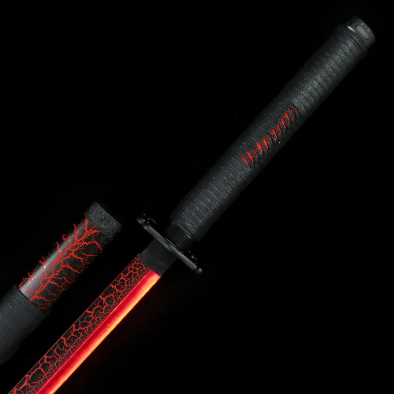 74cm/29.13in Medieval Sword Lightsaber LED Model Props Katana Game Display Peripherals With Sheath Cosplay Ornaments Outdoor Toy