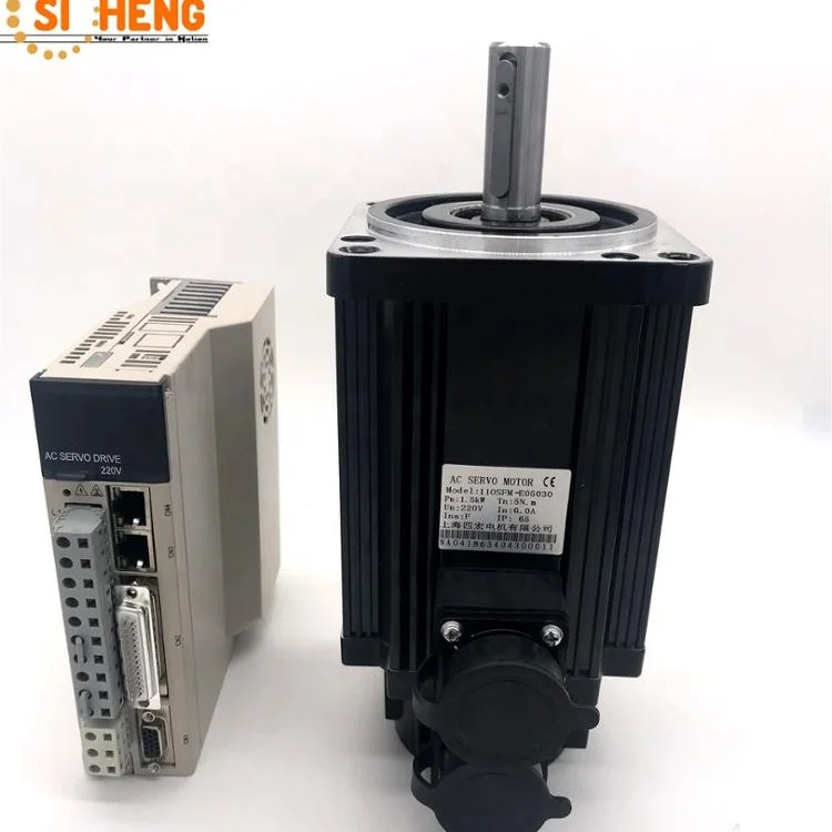 โรงงานมอเตอร์ซีเฮง มอเตอร์เซอร์โว AC 3 เฟส 3000 รอบต่อนาที 730 วัตต์ ขนาดหน้าแปลน 90 มม. แกน 16 มม. 220Vac แรงบิด 3.5 นิวตันเมตร พร้อมชุดไดรเวอร์สำหรับเครื่องพับ