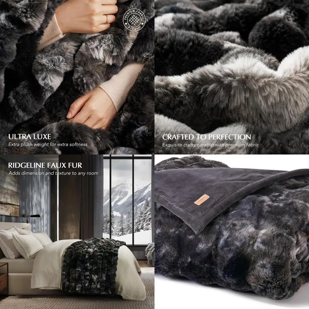 

Уютное темно-серое одеяло из искусственного кроличьего меха, 50x60, плюшевое двустороннее одеяло для кровати, дивана, дивана