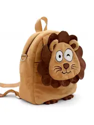 Saco das crianças coruja saco de pelúcia leão dos desenhos animados saco bonito mochila saco do jardim de infância fácil de transportar saco presente de aniversário jardim de infância