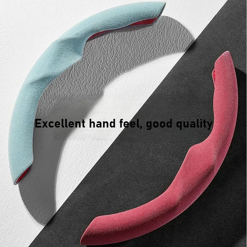 Steering Wheel Cover for Tesla Model 3/Y/3+ Suede Carbon Fiber Ultra-thin Sweat-absorbing Special Steering Wheel Car Accessories