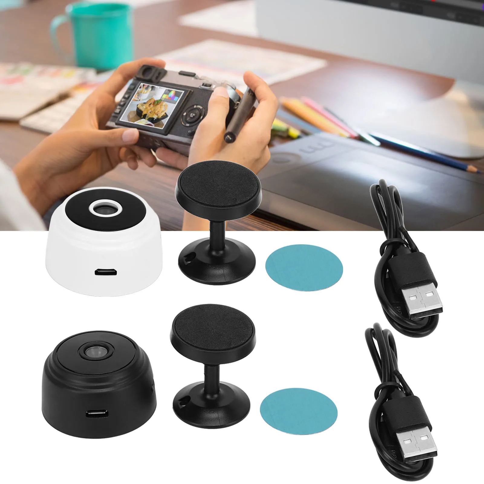 A9 Home Mini Camera with Magnetic Back Cover 1080P HD Wireless Camera for Home Office Courtyard Wireless Camera Home Mini Camera