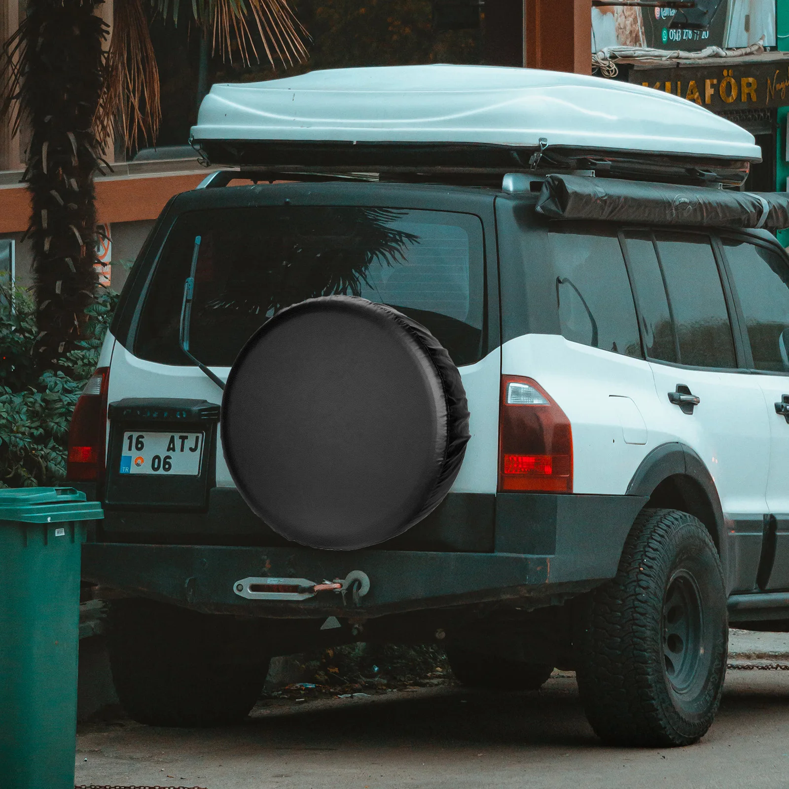 

Universal Spare Tire Cover Black Anti-Dust Weather for SUVs and Trailers