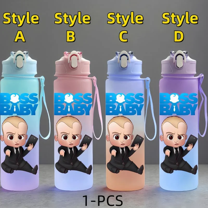 The Boss Baby Anime Character Water Cup Outdoor Sports Large Capacity Portable Drinking Bottle Children's Gift Drinking Bottle
