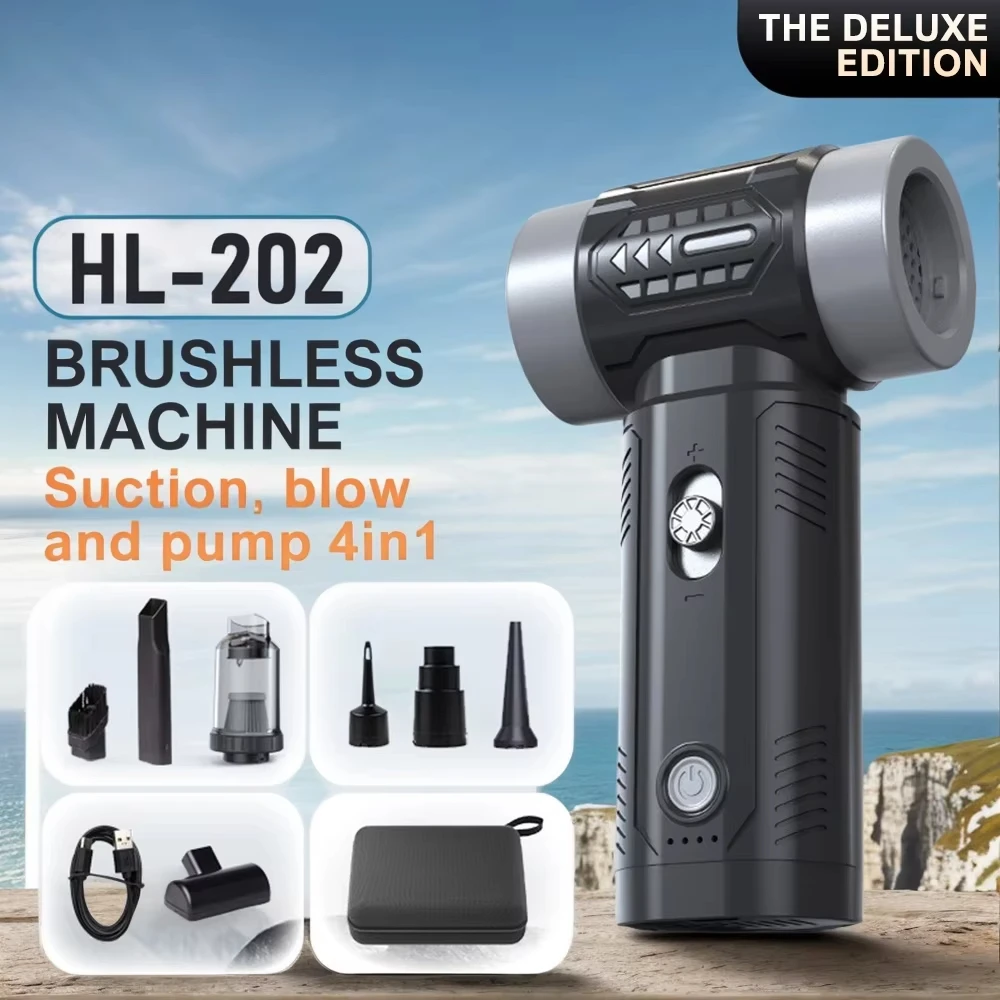 

HL-202 Turbo Jet Blower 130000RPM Violent Fan Powerful Air Blower Vacuum Dust Cleaner Blowing Keyboard Cleaning Air Blower