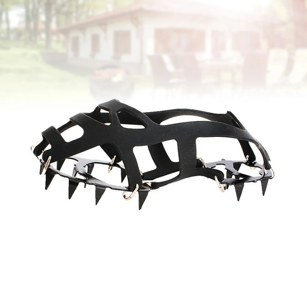 

1 Pair 18-Toothed Silicone Anti-Slip Ice Crampons For Outdoor Mountaineering Climbing Accessories Non-Slip Shoes Ice Snow Mud
