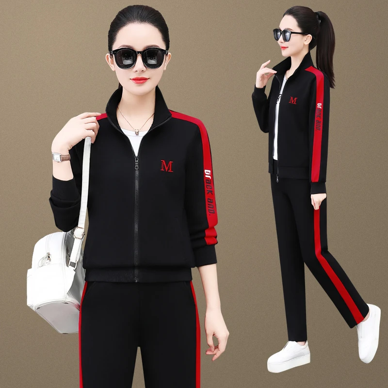 casual-sportswear-tee-piece-suit-standing-collar-slim-fit-sweatirt-long-sve-crop-top-trousers-for-young-and-middle-age