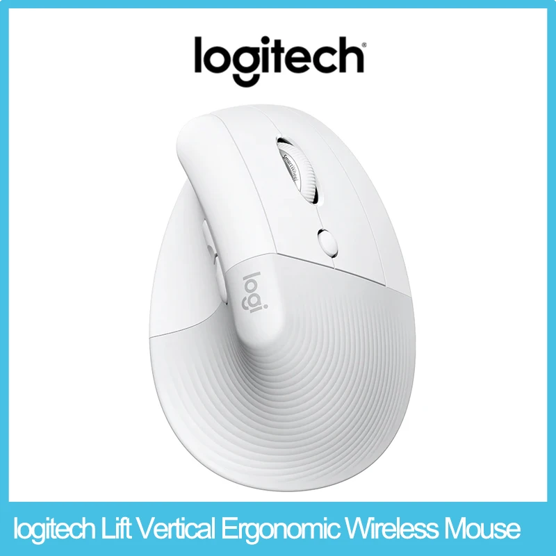 logitech Lift Vertical Ergonomic Wireless Mouse With Silent Click Bluetooth/USB Dual Mode For PC Laptop Tablet