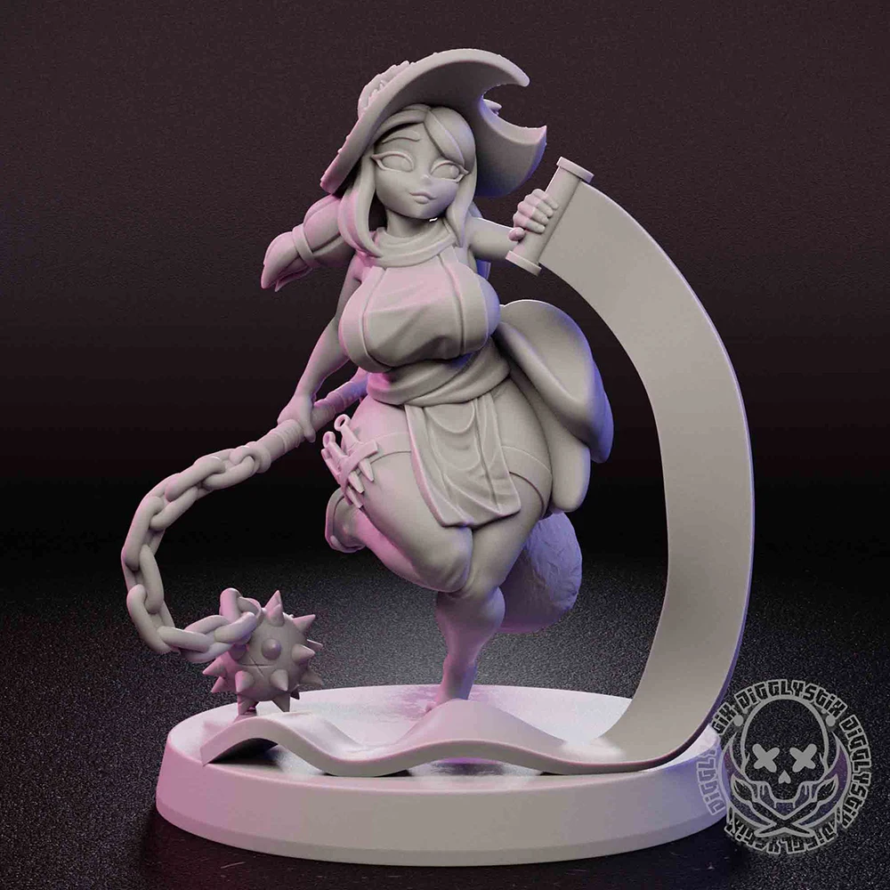

Sexy NinjutsuTanuki NSFW 1/24 Scale Resin Figure Model Kit Rabbit Unassembled Unpainted Doll 3D Printing DIY Statue Crafts Toy