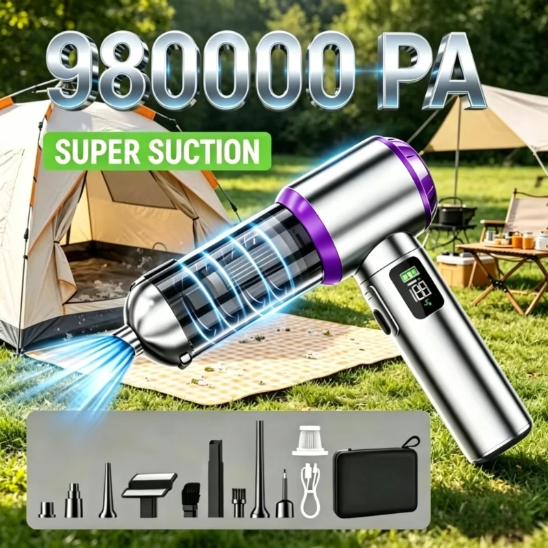 Car Vacuum Cleaner High Power Portable Handheld Wireless Brushless Motor Cleaning Machine Powerful Air Duster for Home Appliance