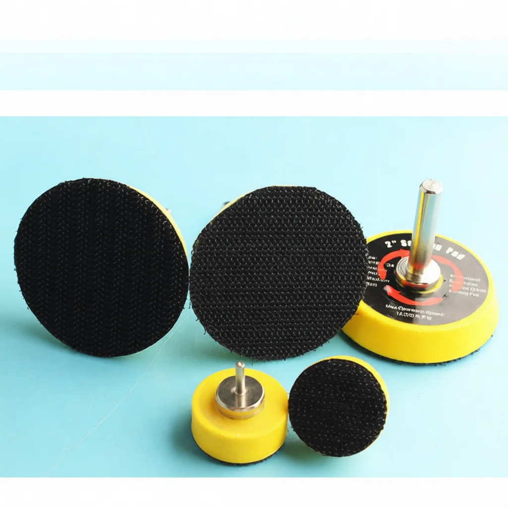 25mm 50mm Flocking Abrasive Backing Pad Self Adhesive Polishing Work Plate For Power Grinder Tool Wood Metal Surface Cleaning