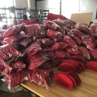 Casquettes de béret en feutre de laine pour hommes musulmans, chapeaux de fête de danse sur scène, mode noir rouge Kufi Hijab fait à la main, bonne sensation 5