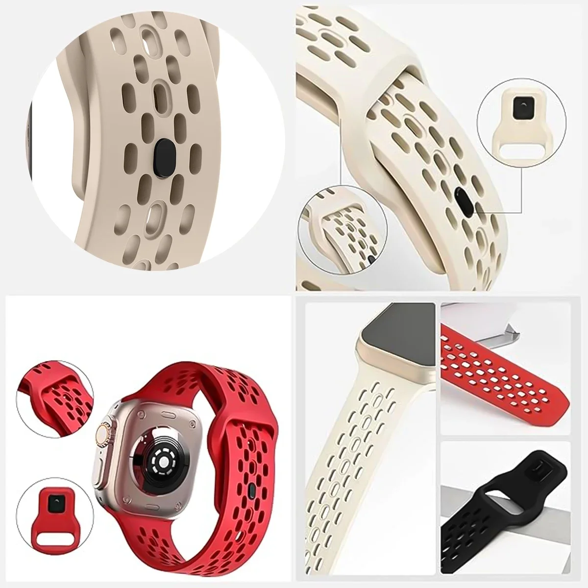 حزام سيليكون ناعم لساعة أبل 10 46 ملم 42 ملم Ultra 2/1 49 ملم سوار مريح لساعة iwatch 9 8 7 6 5 SE 45 ملم 41 ملم 44 ملم