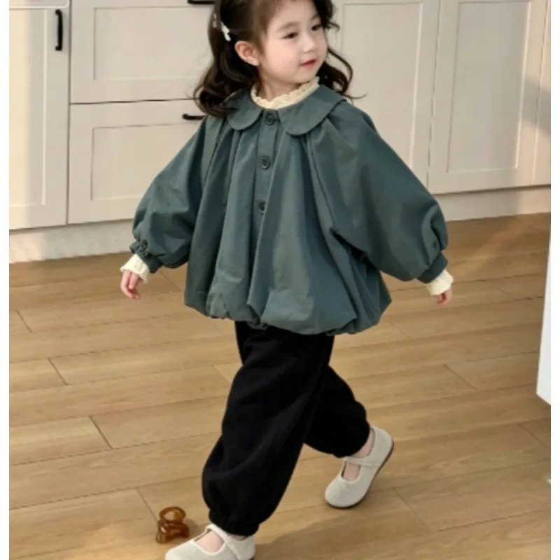 Autumn Girls' Two-piece Set, Fashionable and Western Style, Spring and Autumn Style, Girls' Solid Color, Fashionable Style