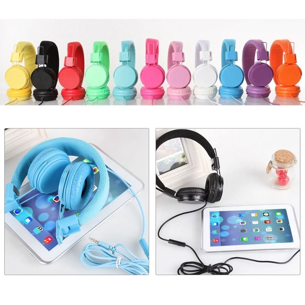 

Fashion ABS Wired Ear Headphones 11Colors Wired Headset Earphone Wired Headphones Boys