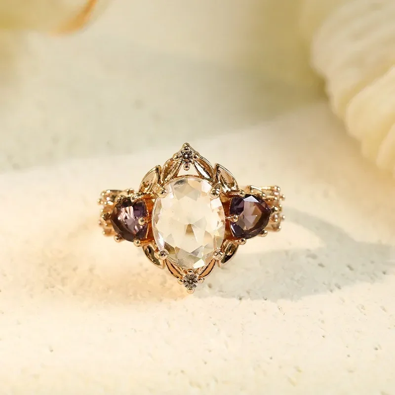 Women Simple Ring Small Fresh Copper Inset Artificial Zircon Ring Classic Personality Rings for Women Jewelry Bling Ring Men