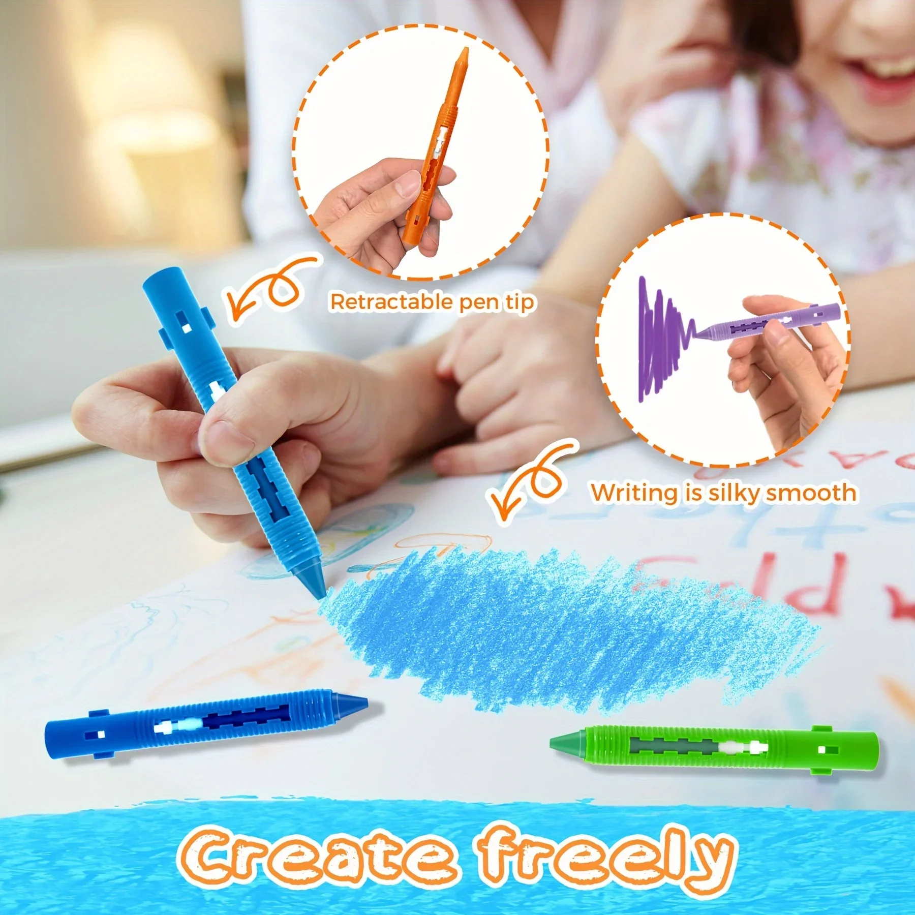 Washable Bath Crayons Set - Colorful, Easy-Clean Bathtub Markers for Youngsters, Fun Shower Art & Crafts