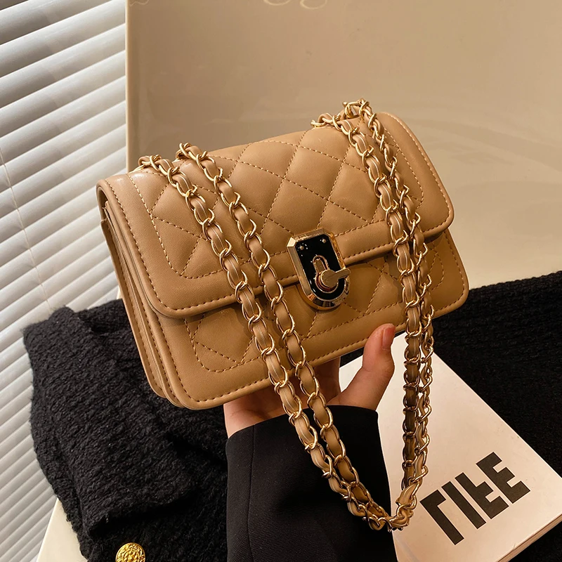 Korean Versatile Chain Single Shoulder Underarm Bag For Women New Spring Autumn Texture Crossbody Bag Fashion Small Square Bag