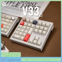 CIDOO V33 CNC mini keyboard mold aluminum lump 33 key wireless 2.4G Bluetooth RGB customized mechanical keyboard office keypad