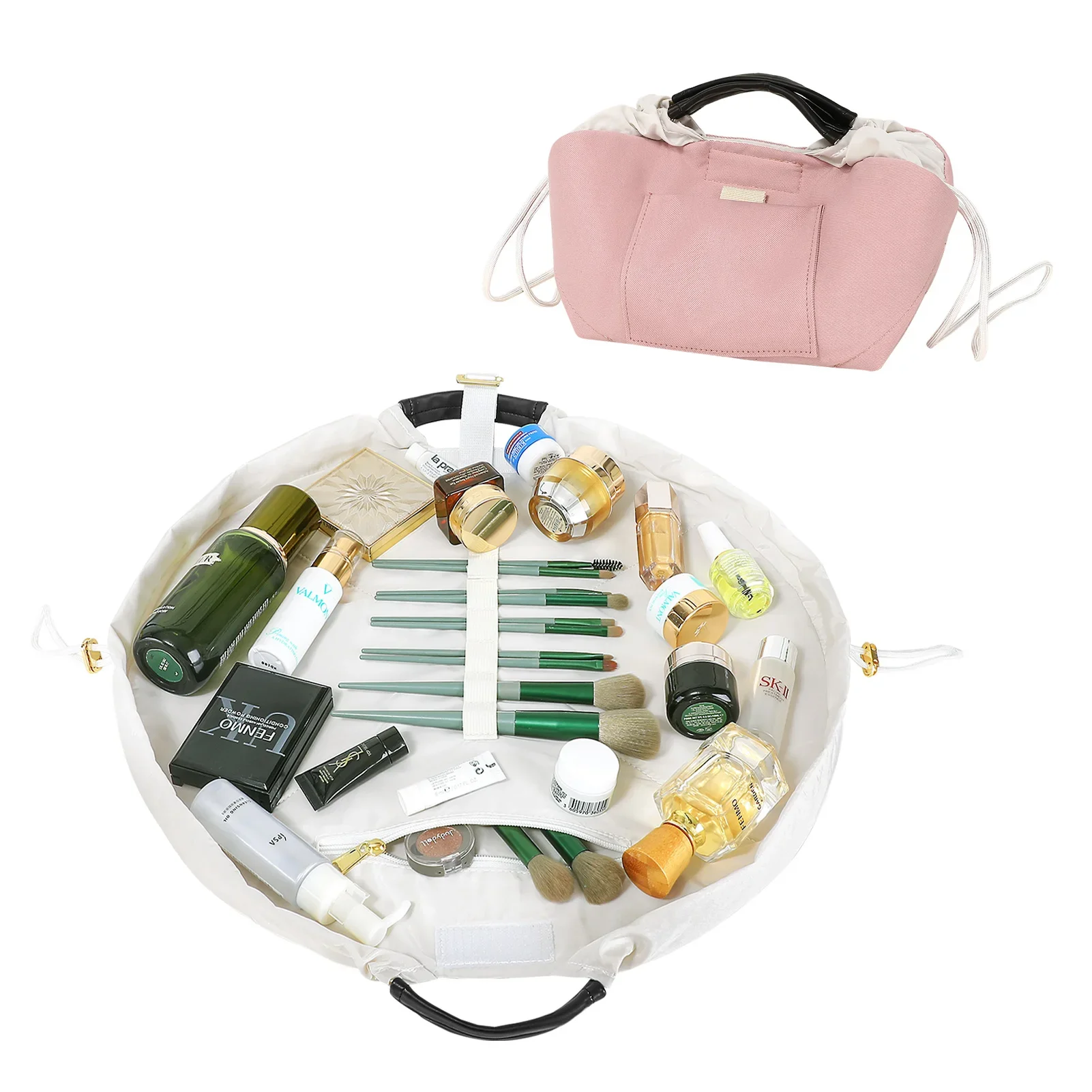 CANBOUN Cosmetic Makeup Bag Organizer Toiletry Drawstring Bag For Travel Portable Storage Pouch Pull The Buckle Randomly