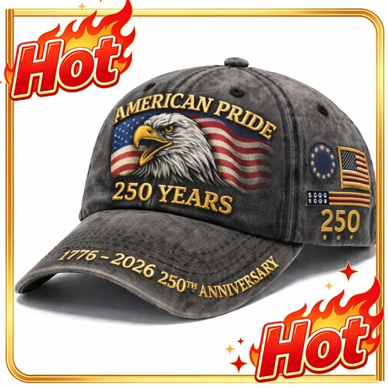 Custom Glory 250th Anniversary Adjustable Baseball Cap - Patriotic Commemorative Collectible Suitable For Independence Day