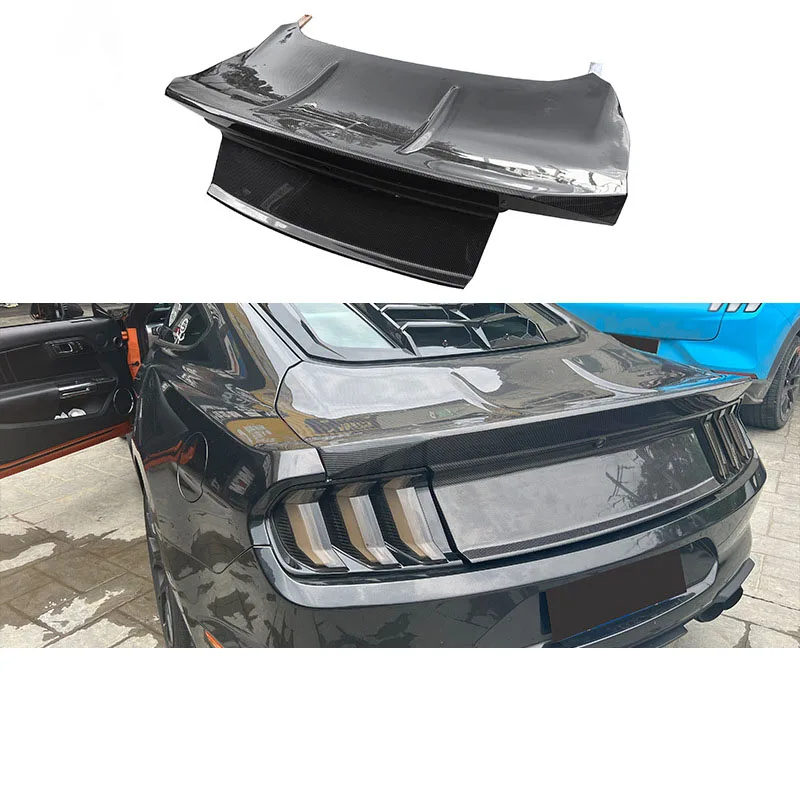 

Suitable for Ford Mustang Carbon Fiber Trunk Trunk Tail Cover Modified Car Surrounding