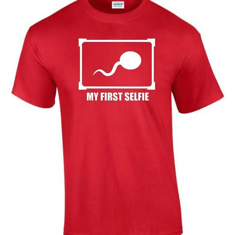 My First Selfie Sperm T-Shirt Funny Rude Men’s Lady's T-Shirt T0018