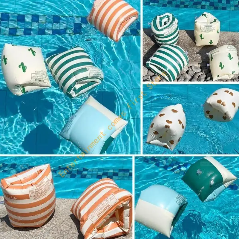 1Pair Swim Arm Floaties Inflatable Swim Armbands Swim Floater for Adult Kids 55KD