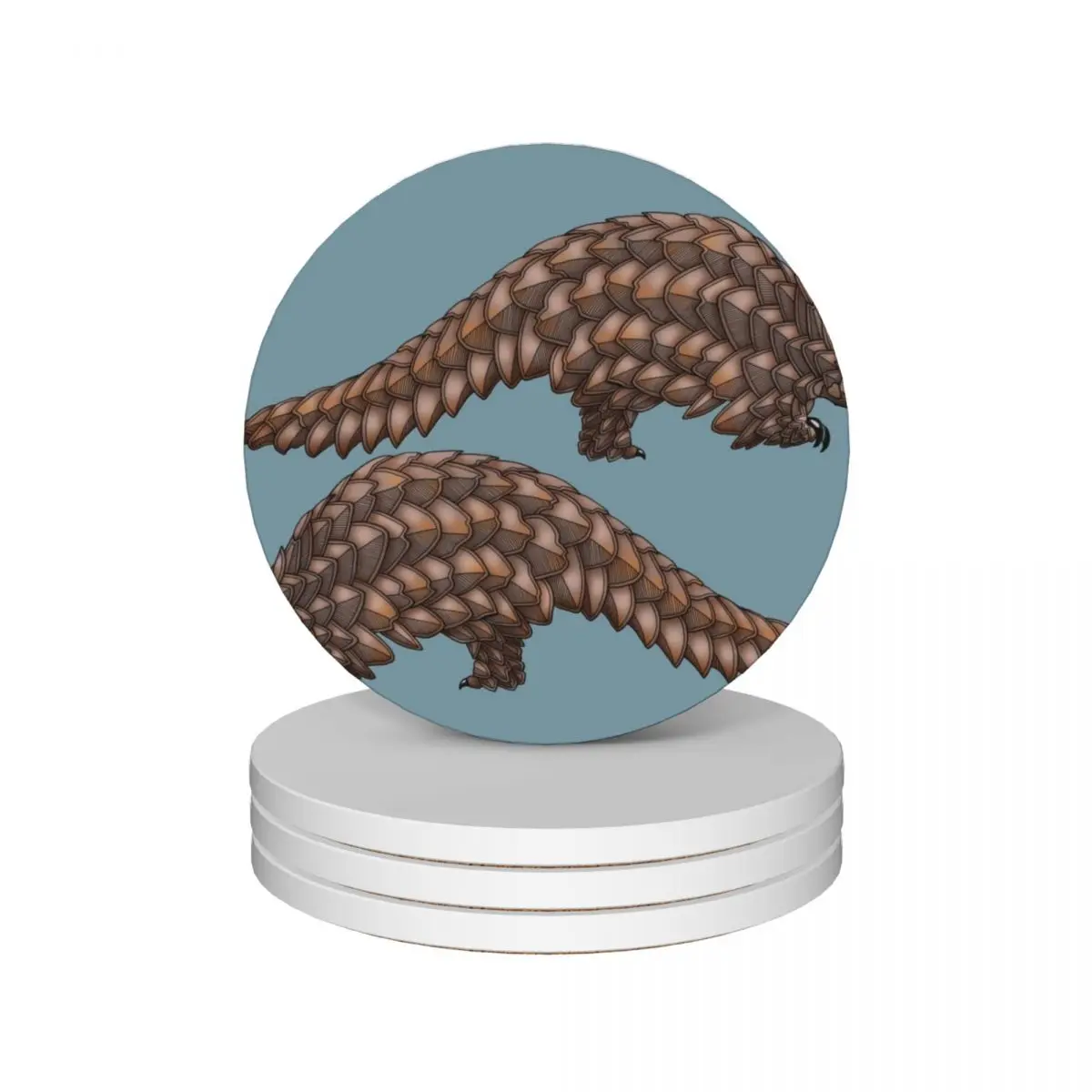 

Pangolin Ceramic Coasters (Set of 4) christmas tea mug mat holder ceramic set Coasters