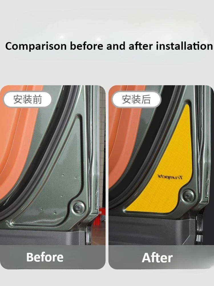 ل Trumpchi GAC S7 2025 2026 باب السيارة ملصقات تحذير عاكسة ليلة التبديل المضادة للتصادم ملصقات الملحقات الداخلية