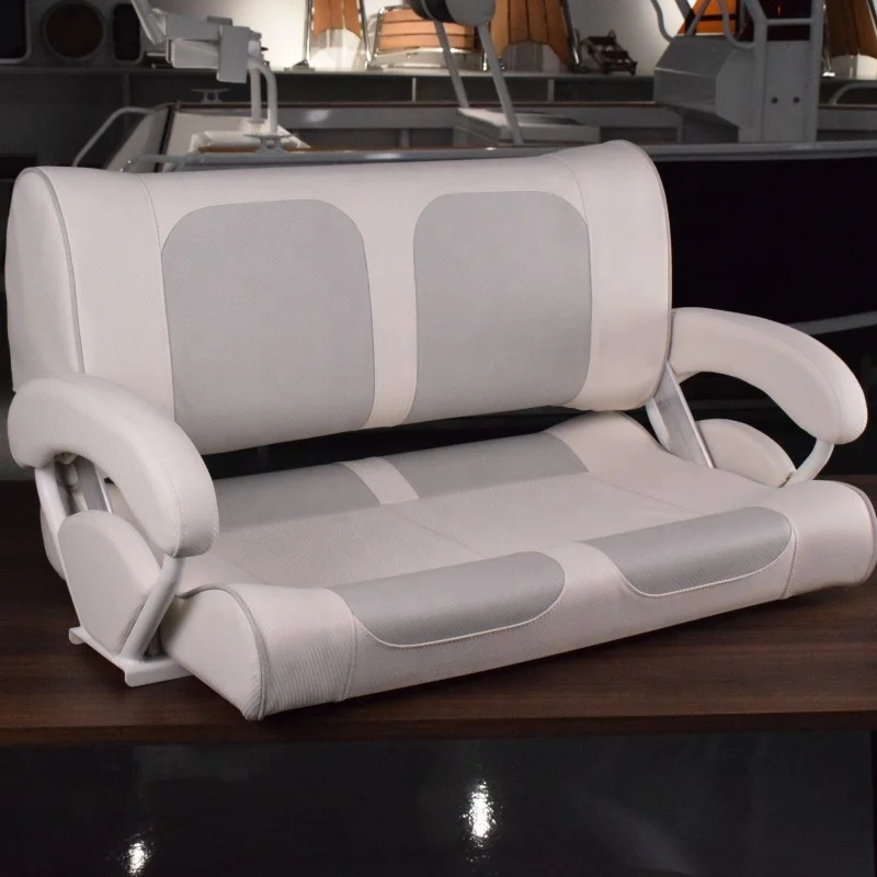 2025 Manufacturer New Design Custom Leather Color Marine Double Boat Seat Universal Yacht Marine Bench Boat Seat with Arm