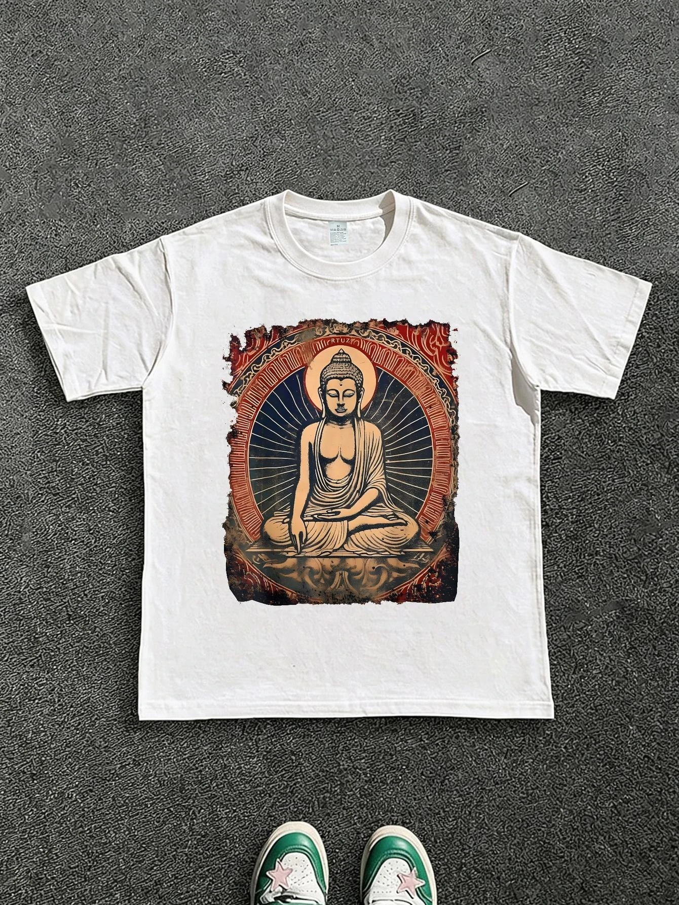 Stylish New T-Shirt for Men and Women – Vintage-Style Seated Buddha Print – Soft, Premium Quality oversized t shirt
