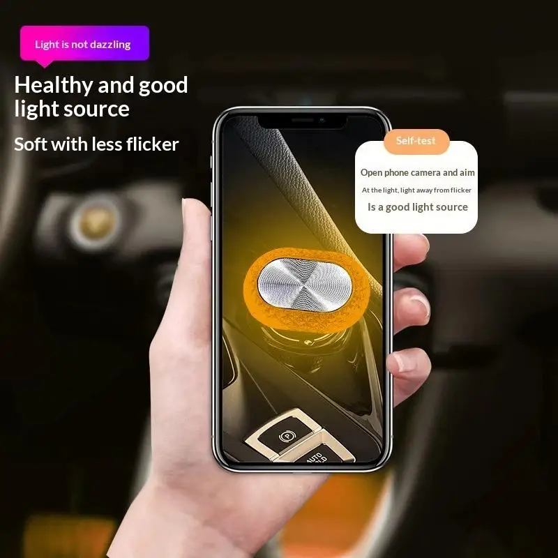 Car Atmosphere Led Lights Oval Design 16 Colors Interior Night Illumination Remote Control For Modified Cars