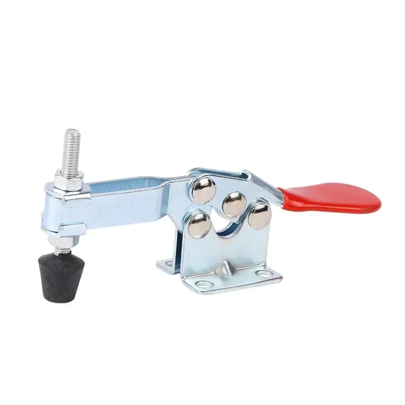 Juego de abrazaderas de palanca de liberación rápida Horizontal de alta resistencia, herramienta de Clip de mano para carpintería, 201A/201B/201C/225D, 2 piezas