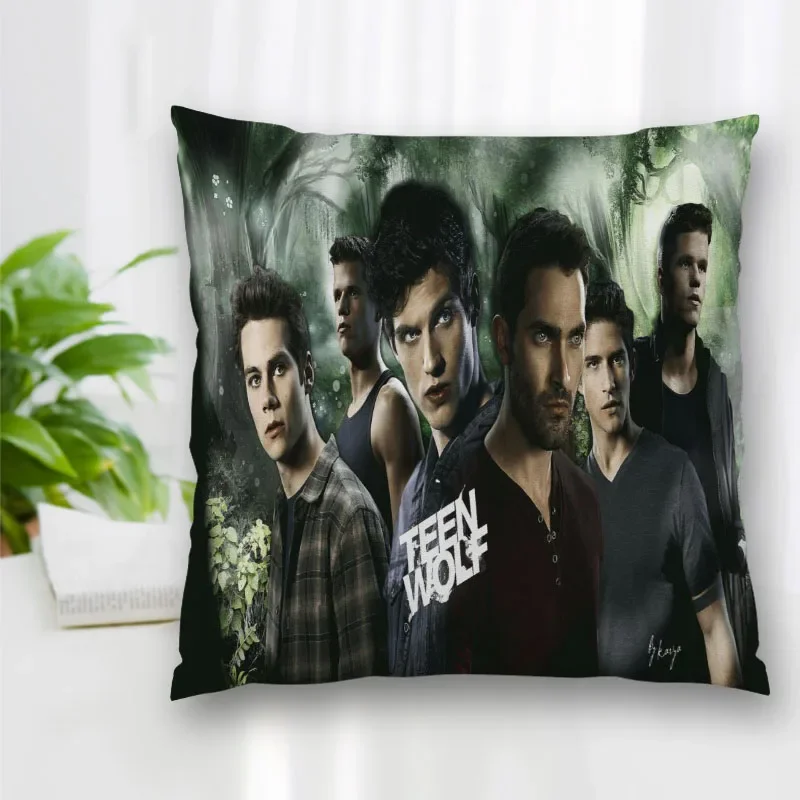 Custom Square Pillowcase Teen Wolf Soft Pillow Cover Zippered Gift Pillowcase 35x35cm 45x45cm