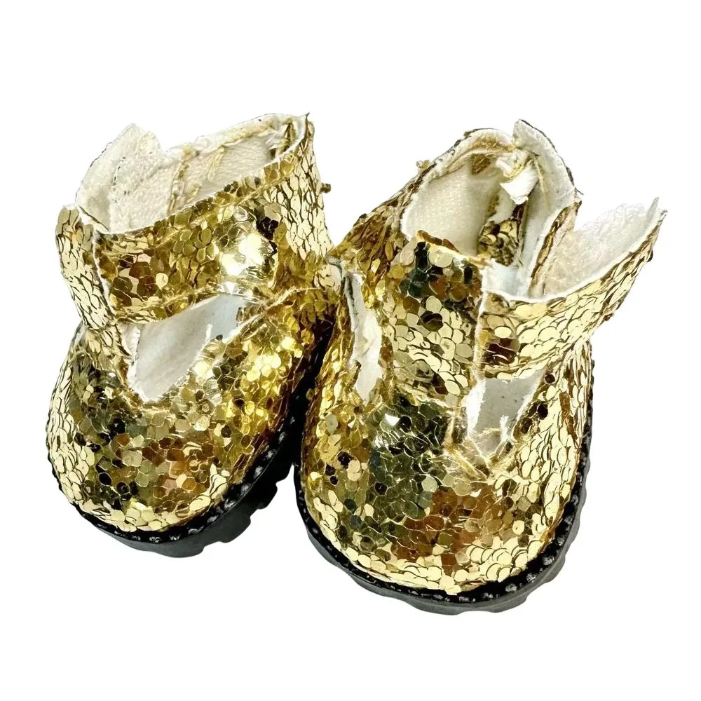 Leather Material Doll Shoes Sequins Design Miniature Design Miniature Shoes Small Size 3.5cm Size Doll Clothes Accessories