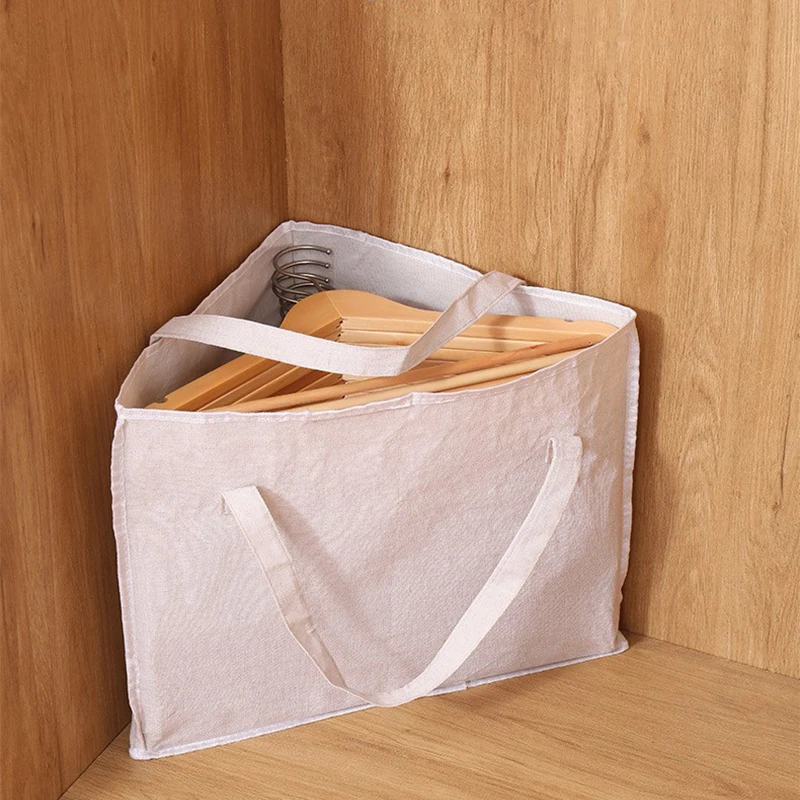 

Triangle Storage Bags for Hangers Pvc Closet Organizer Space-Saving for Closets Tidy Laundry Rooms and Drying Racks with Handle