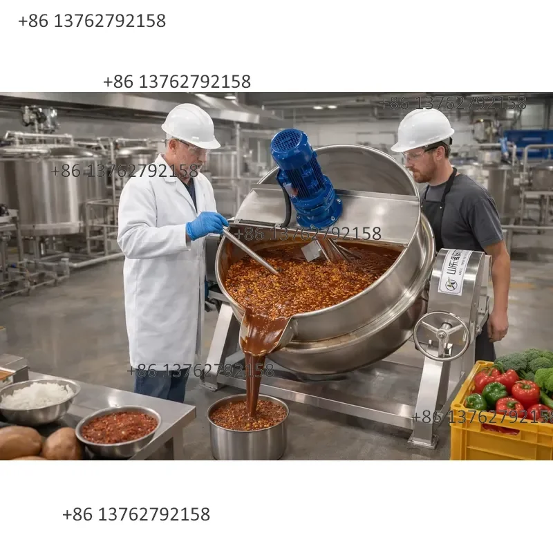 【2026】 Steam//Electric Jacketed Cooking Kettle for Bean Paste Caramel Jam | Commercial Use Bakery & Flour Mill Cooking