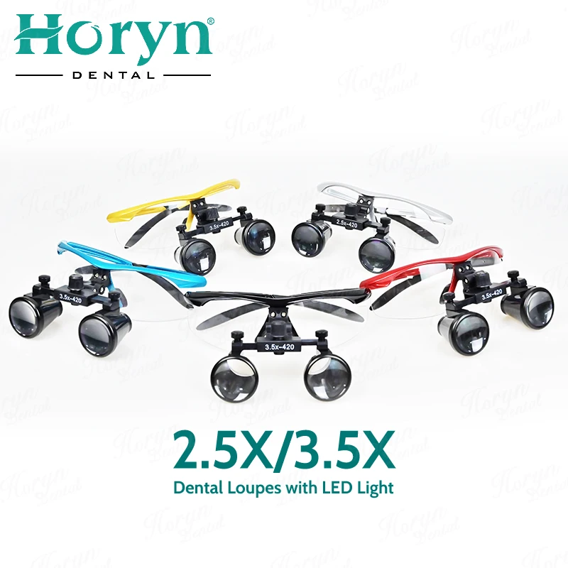 

LED 2.5x 3.5x Medical Eye Magnifier Surgical Clip on den tal Magnifying Glasses Loupe Manufacturer